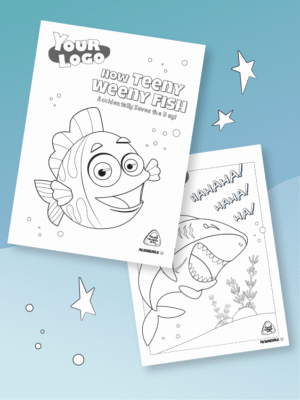 How Teeny Weeny Fish Accidentally Saves the Day! Colouring Printables